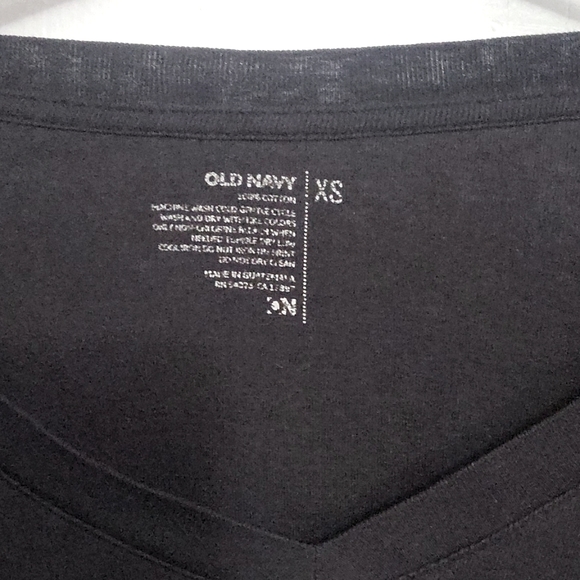 Faded Black V-Neck Long Sleeve Tee - Picture 2 of 6